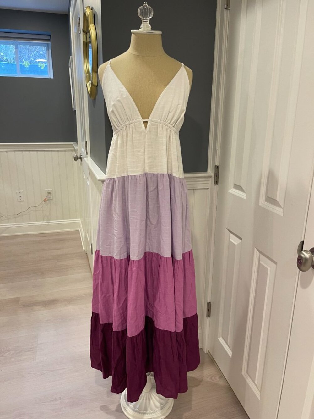 Anthropologie Raya Color Block Maxi Dress